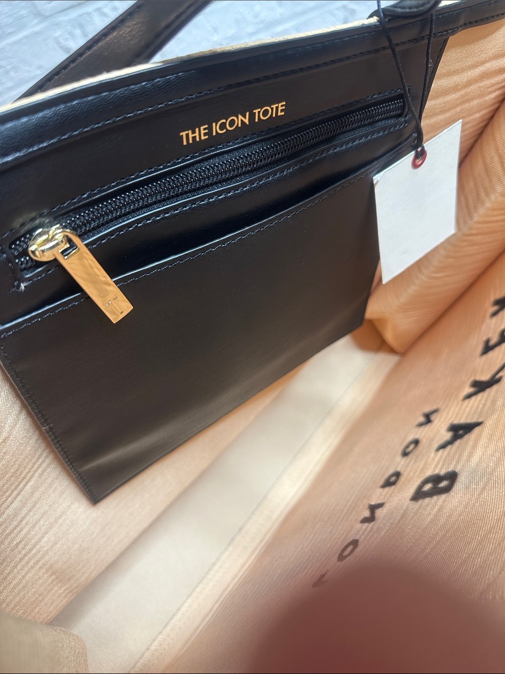 🆕NWT Ted Baker Natural Straw Tote with Black Trim and Handles - Picture 11 of 16